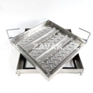 Nắp bể chống nước ngăn mùi inox MHO-70 / KT 70x70cm, lát gạch 1,5cm/tải ô tô gia đình