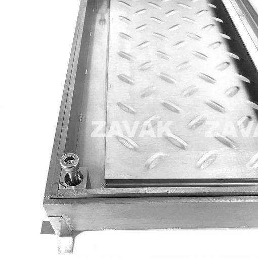 Nắp bể chống nước ngăn mùi inox MHO-80 / KT 80x80cm, lát gạch 1,5cm/tải ô tô gia đình - Ảnh 5