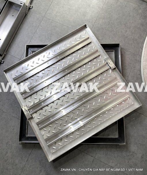 Nắp bể ngầm inox MHI-50 / KT 50x50cm, trong nhà, tải 300kg - Ảnh 7