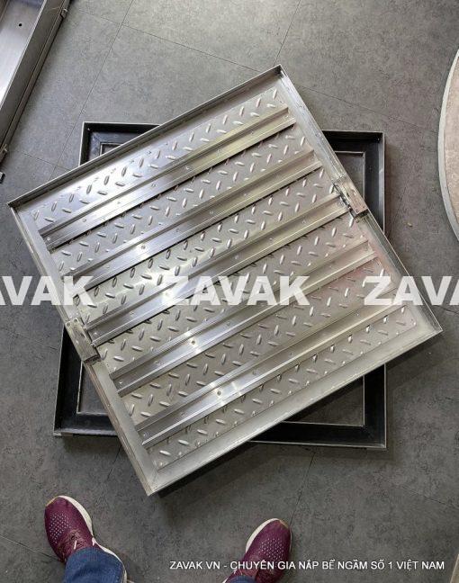 Nắp bể ngầm inox MHI-50 / KT 50x50cm, trong nhà, tải 300kg - Ảnh 8