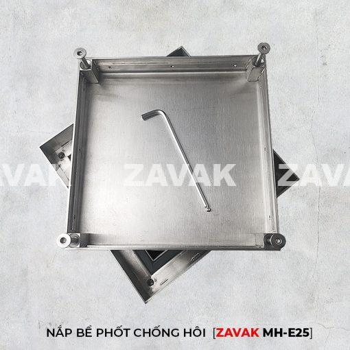Nắp bể phốt inox MHE-25 / KT 25x25cm, lát gạch 2cm, tải ô tô gia đình - Ảnh 6