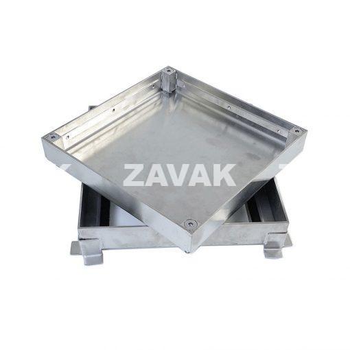 Nắp bể phốt inox MHE-25 / KT 25x25cm, lát gạch 2cm, tải ô tô gia đình - Ảnh 2