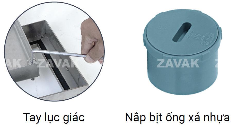 Nắp bể phốt inox MHE-25 / KT 25x25cm, lát gạch 2cm, tải ô tô gia đình - Ảnh 8