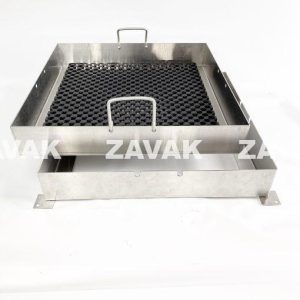 Nắp hố ga trồng cỏ inox MHG-50 / KT 50x50cm, tải đi lại