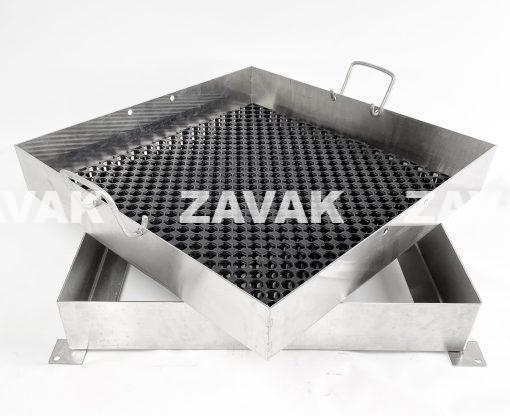 Nắp hố ga trồng cỏ inox MHG-60 / KT 60x60cm, tải đi lại - Ảnh 3